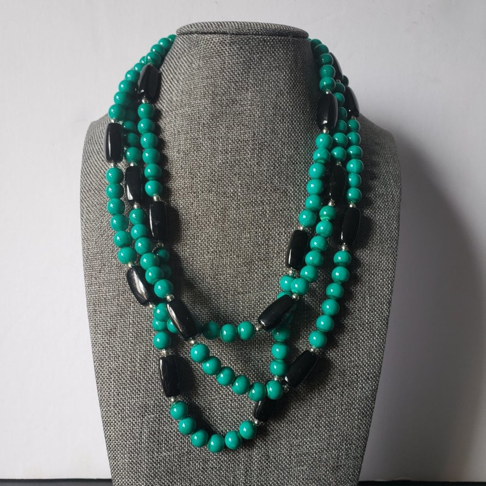 Vintage Acrylic Bead Bib Necklace